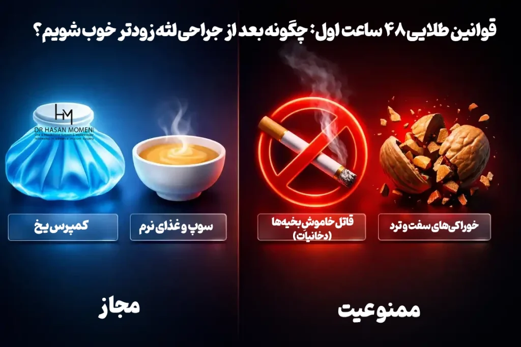 مراقبت‌ های بعد از جراحی لثه